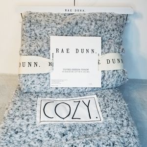 Rae Dunn Cozy Sherpa Throw Blanket